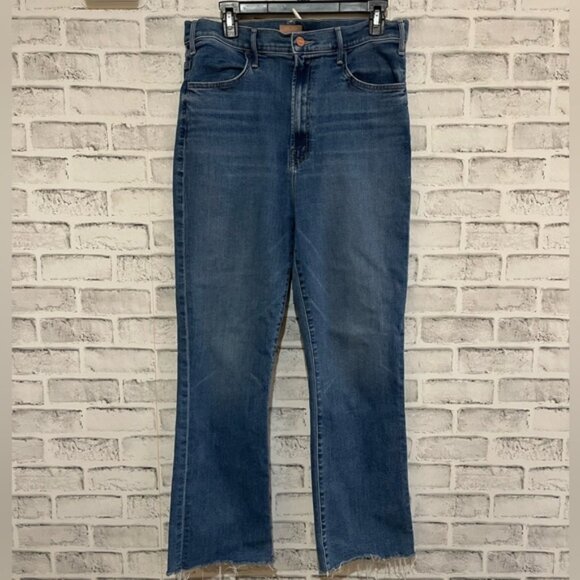 Women’s Mother The Hustler Ankle Fray Jeans Blue Healing Jar Wash, 34 - Picture 1 of 8